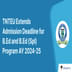 TNTEU Extends Admission Deadline for B.Ed and B.Ed (Spl) Program AY 2024-25; Check Details Here